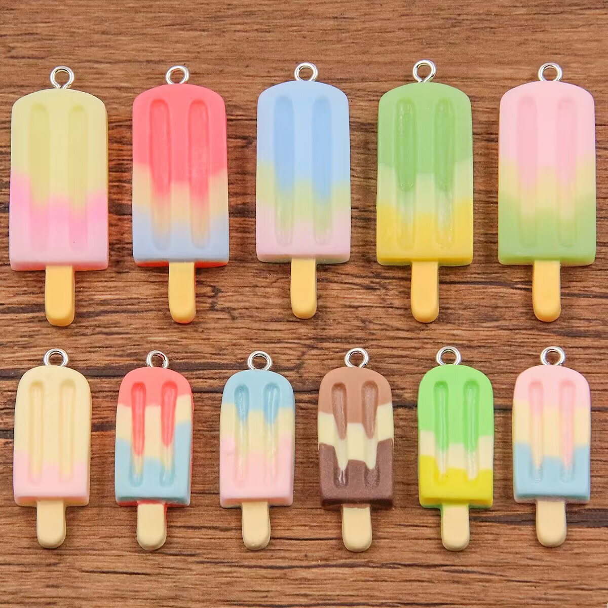 Resin Crafts Diy - 6 piezas de dijes de resina