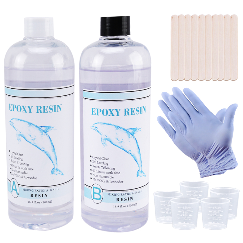 Epoxy Uv Resin Kit - Resina epoxi transparente 1:1, resina artística