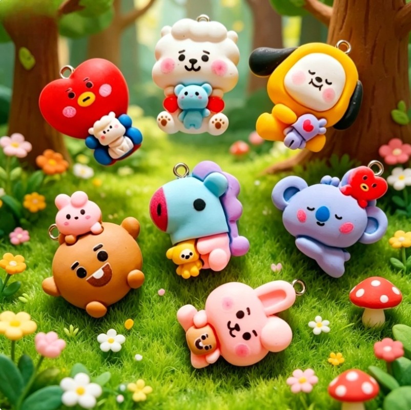 7 piezas de dijes de resina BT - Resin Crafts Diy reseña y precio