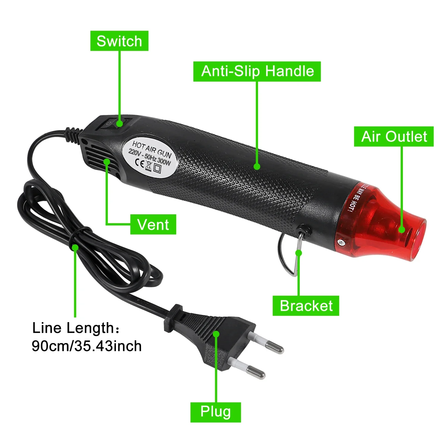 656/1060 Uds Tubo termorretrác - Heat Gun Small reseña y precio